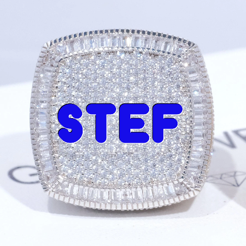 CUSTOM LETTER 3D ICED RING