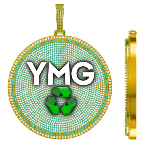CUSTOM LETTER NECKLACE 3D BIG DISC