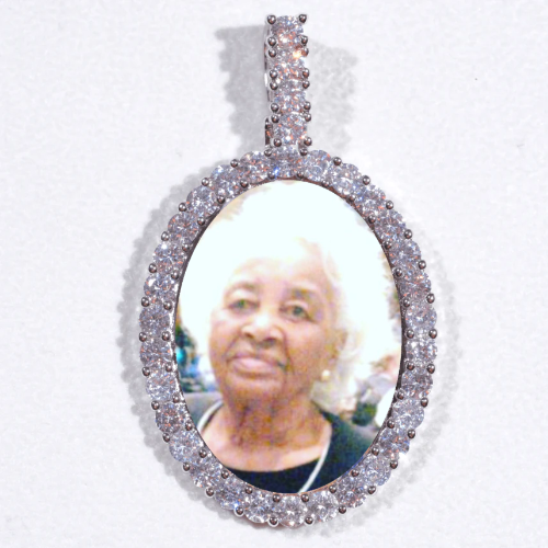 Large 3D Oval Custom Picture Pendant