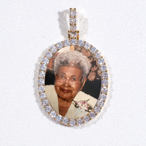 3D Oval Custom Picture Pendant