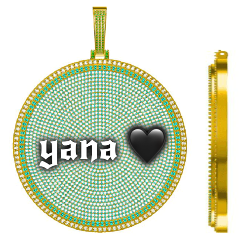 CUSTOM LETTER NECKLACE 3D BIG DISC