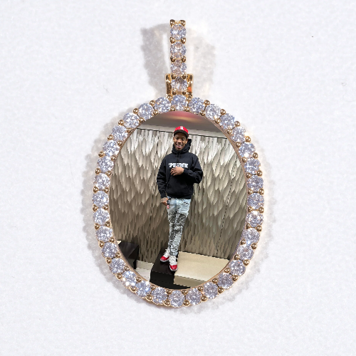 3D Oval Custom Picture Pendant