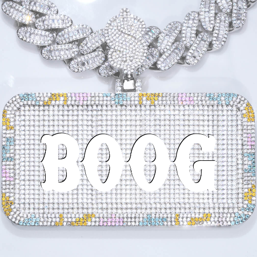CUSTOM LETTER NECKLACE 3D COLORFUL SQUARE