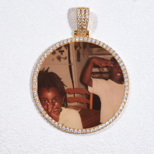 MEDIUM 3D CIRCLE CUSTOM PICTURE PENDANT