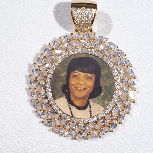 Large 3D Wheat Ear Custom Picture Pendant