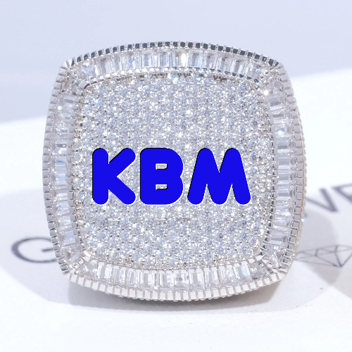 CUSTOM LETTER 3D ICED RING