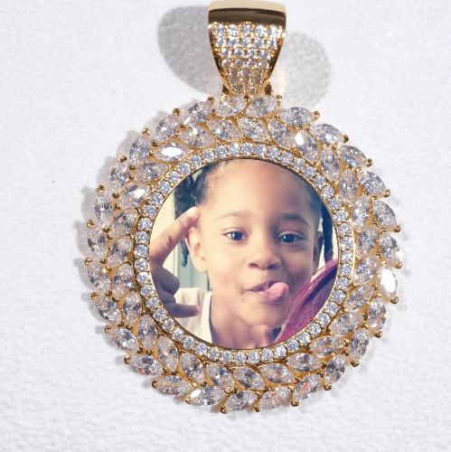 Large 3D Wheat Ear Custom Picture Pendant