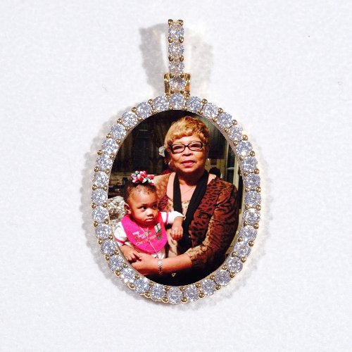 3D Oval Custom Picture Pendant