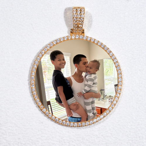 MEDIUM 3D CIRCLE CUSTOM PICTURE PENDANT