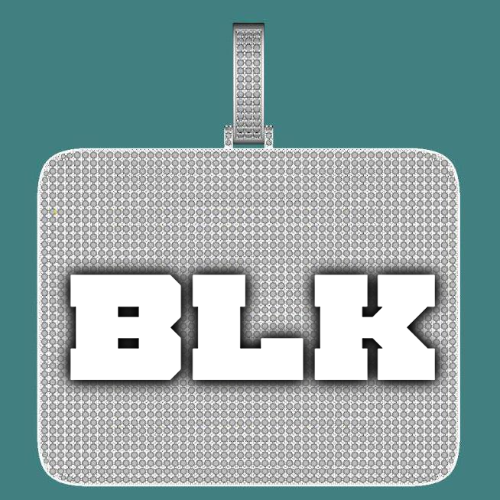 CUSTOM LETTER NECKLACE 3D BIG SQUARE