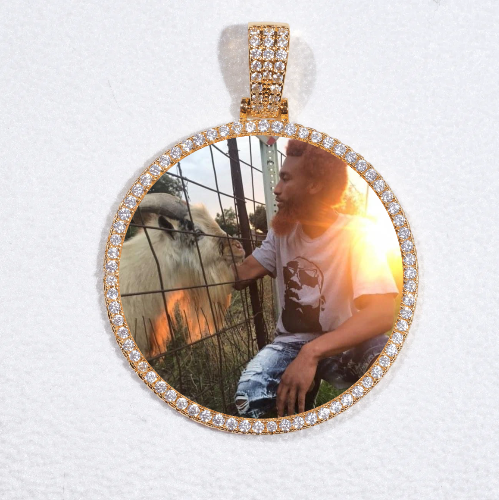 MEDIUM 3D CIRCLE CUSTOM PICTURE PENDANT