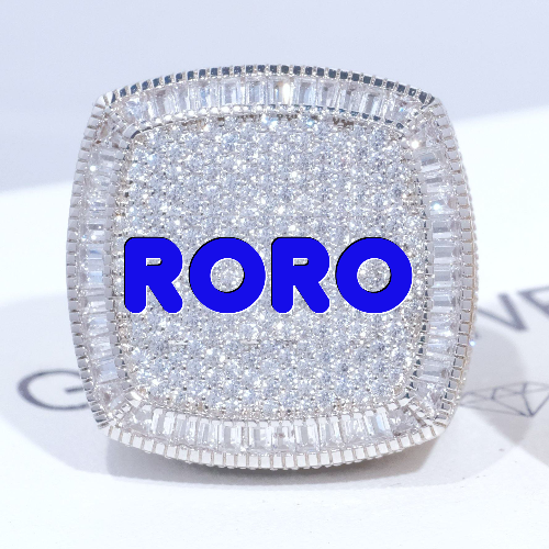CUSTOM LETTER 3D ICED RING