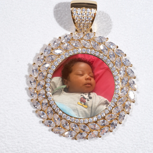 Large 3D Wheat Ear Custom Picture Pendant