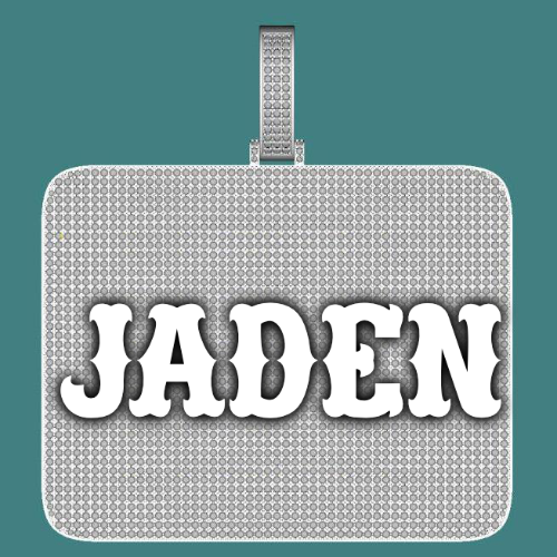 CUSTOM LETTER NECKLACE 3D BIG SQUARE
