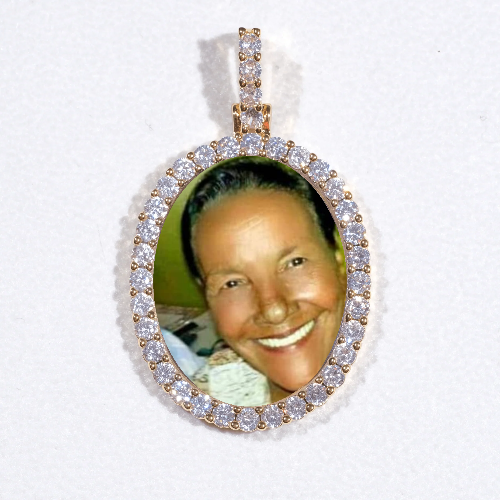 3D Oval Custom Picture Pendant