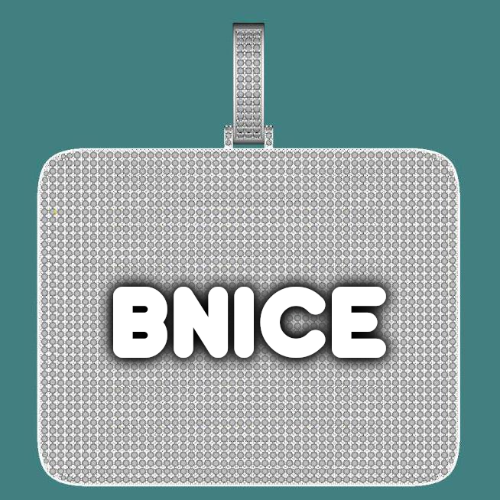 CUSTOM LETTER NECKLACE 3D BIG SQUARE
