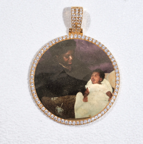MEDIUM 3D CIRCLE CUSTOM PICTURE PENDANT