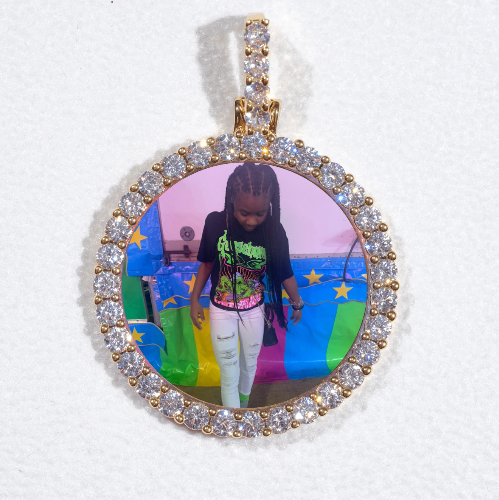 3D CIRCLE CUSTOM PICTURE PENDANT SMALL SIZE