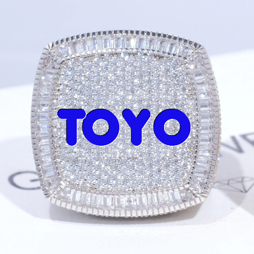 CUSTOM LETTER 3D ICED RING