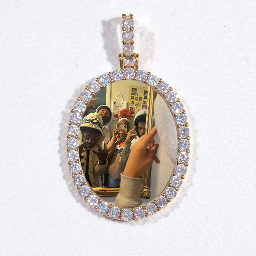 3D Oval Custom Picture Pendant