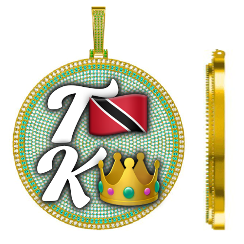 CUSTOM LETTER NECKLACE 3D BIG DISC