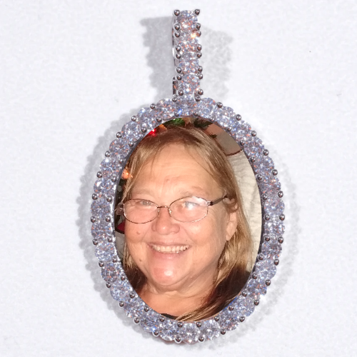 Large 3D Oval Custom Picture Pendant