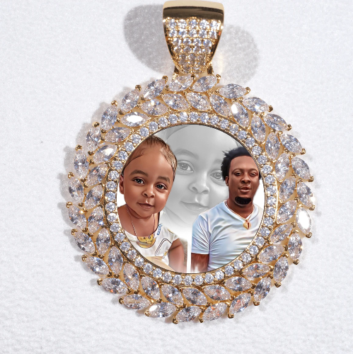 Large 3D Wheat Ear Custom Picture Pendant