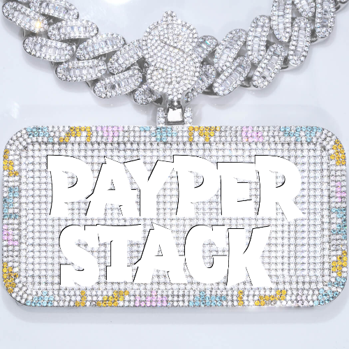 CUSTOM LETTER NECKLACE 3D COLORFUL SQUARE
