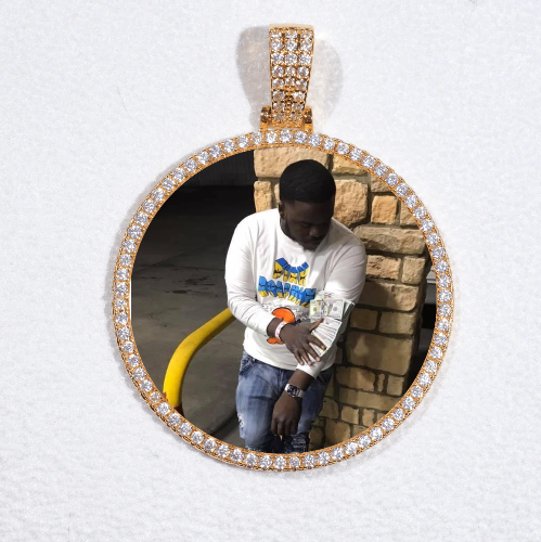 MEDIUM 3D CIRCLE CUSTOM PICTURE PENDANT