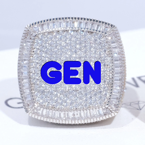 CUSTOM LETTER 3D ICED RING