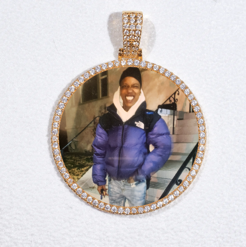 MEDIUM 3D CIRCLE CUSTOM PICTURE PENDANT