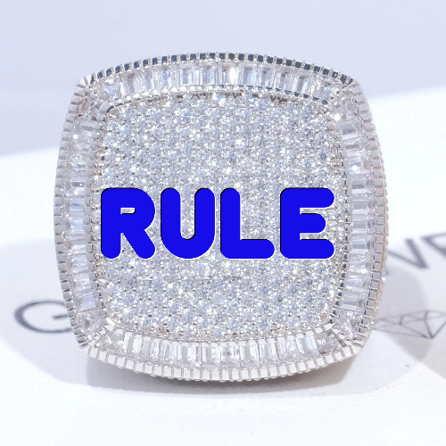 CUSTOM LETTER 3D ICED RING