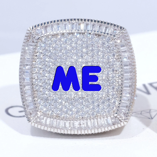 CUSTOM LETTER 3D ICED RING