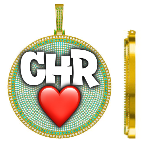CUSTOM LETTER NECKLACE 3D BIG DISC
