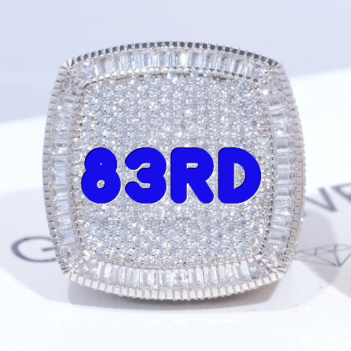 CUSTOM LETTER 3D ICED RING