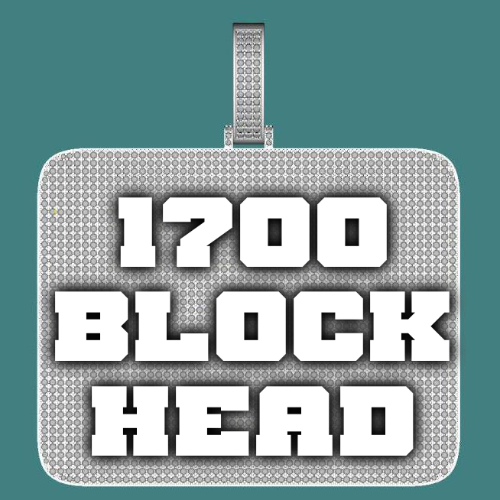 CUSTOM LETTER NECKLACE 3D BIG SQUARE