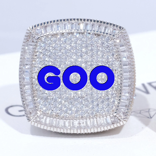 CUSTOM LETTER 3D ICED RING