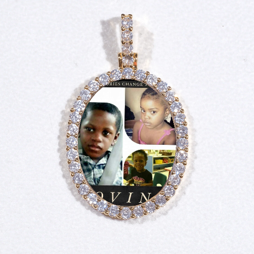 3D Oval Custom Picture Pendant