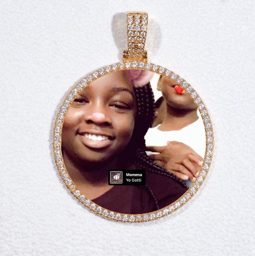 MEDIUM 3D CIRCLE CUSTOM PICTURE PENDANT