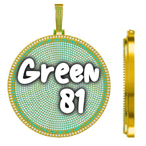 CUSTOM LETTER NECKLACE 3D BIG DISC