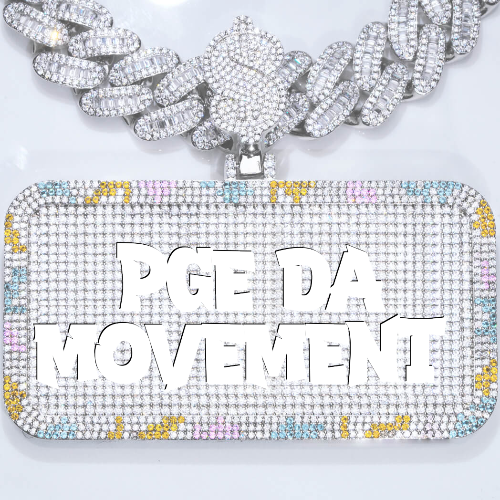 CUSTOM LETTER NECKLACE 3D COLORFUL SQUARE