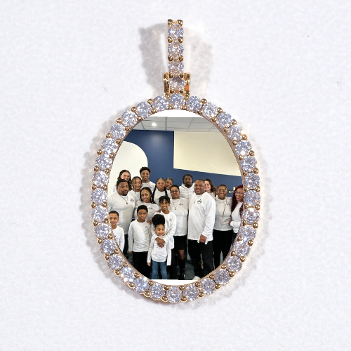 3D Oval Custom Picture Pendant