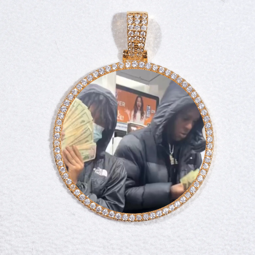 MEDIUM 3D CIRCLE CUSTOM PICTURE PENDANT