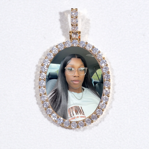 3D Oval Custom Picture Pendant