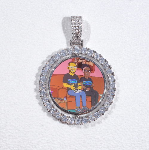 3D Spinning 2-Faced Custom Picture Pendant