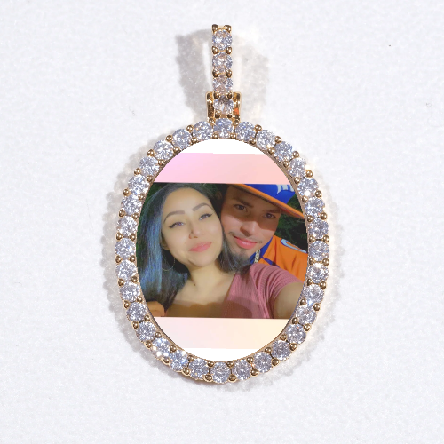 3D Oval Custom Picture Pendant