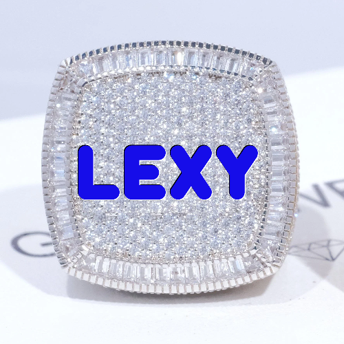 CUSTOM LETTER 3D ICED RING
