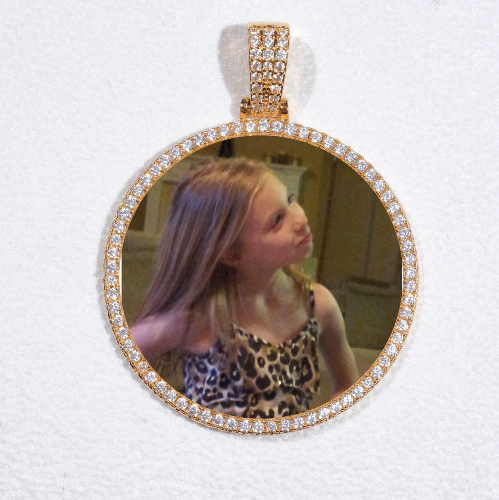 MEDIUM 3D CIRCLE CUSTOM PICTURE PENDANT