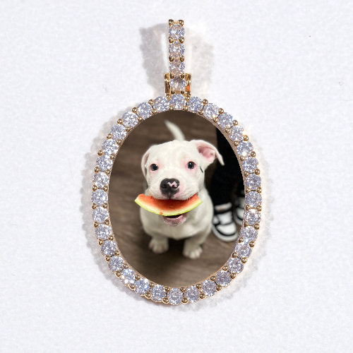 3D Oval Custom Picture Pendant