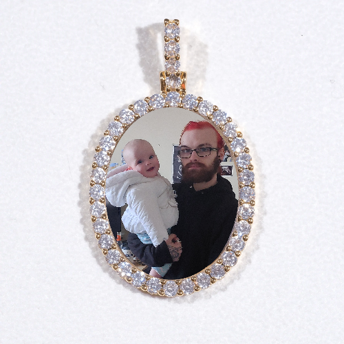 3D Oval Custom Picture Pendant
